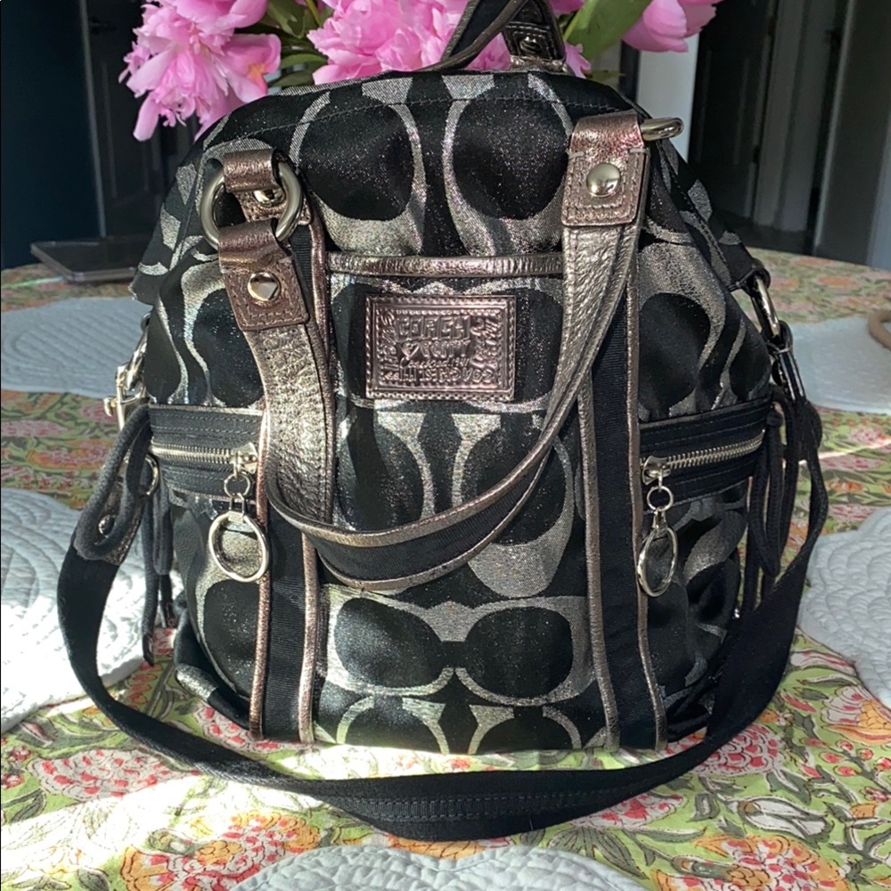 Coach Black and Silver Bag